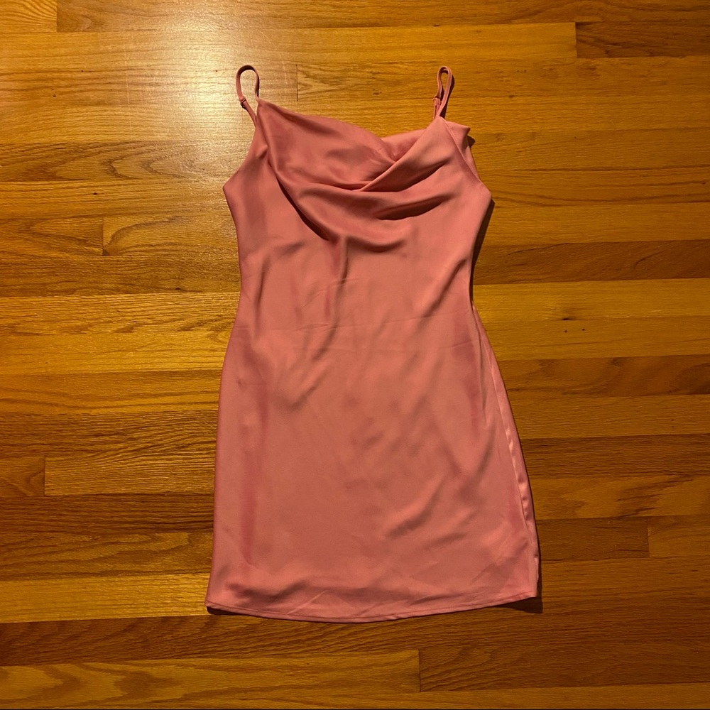 Urban Outfitters Dress Forum Satin Cowl Neck Mini Dress
